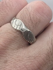VTG HANDMADE STERLING SILVER 925 BAND RING SIZE 14