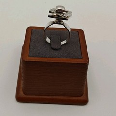 Vtg Modernist Moving Spinning Fidget Sterling Silver 925 Square Ring 8.25g
