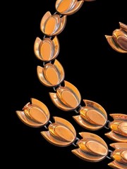 Renoir Copper Modernist Tulip Set Necklace Bracelet Earrings