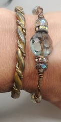 XS/S Copper & Mixed Metal Bracelets Amethyst Gemstone, Beads, Twist Bangl &Cuff