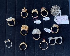 Vintage Jewelry Ring Lot Sarah Coventry, Barclay, Avon, Park Lane, Mele Lot 115