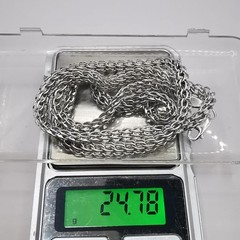Vintage 9.65″ Sterling Silver 925 Chain 24.78g Signed 0.6cm Thick Fine Jewelry