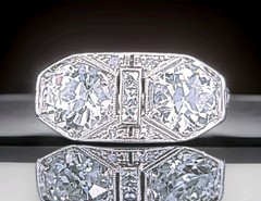 2.30ct. Platinum Vintage Filigree Engagement Ring Natural Old Euro Cut 1920’s