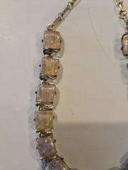 Vintage Coro Faux Opal Lucite Collar Necklace