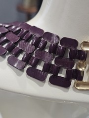 Vintage 1980s Napier Eggplant Purple Chain Link Necklace