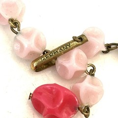 Vintage Lucite Necklace Bubblegum Spring Signed GERMANY Pastel Adjustable