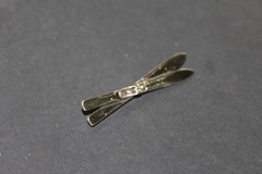 Vintage Sterling Silver 925 Skiing Ski Brooch Pin