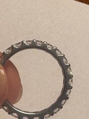 Size 8 earth mined diamond, platinum Eternity Band, purchased from Costco