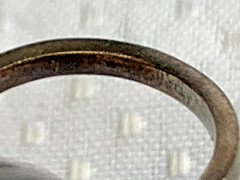 Vtg Ring Size 5.25 Band Costume Jewelry Round Smoky Quartz Look Stones *READ*