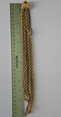 Vintage Gold Silver Tone Multi Strand Rope Chain Statement Necklace 1980s
