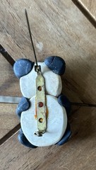 Vintage Polymer Clay Panda Bear Brooch Pin Handmade