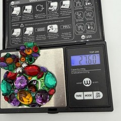 VTG Runway Chunky Earrings Statement Dangle Cabochon Colorful 80s Statement