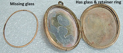 Art Nouveau 12K GF Gold Filled Photo LOCKET Iron Cross Scroll & Flowers *NO mono