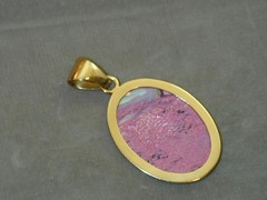 Charles Albert Red Abalone Alchemia Pendant On Chain 17.75”
