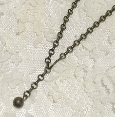 Vintage Pink Moon Glow Necklace Thermoset Silver Tone Retro Statement Chain