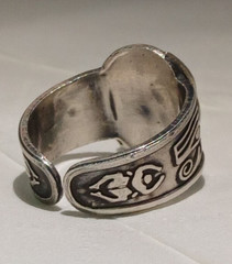 925 Sterling Silver Pharaoh Ring, Antique Beetle Free Size, Egyptian Silver Ring