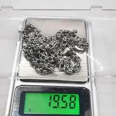 Vintage Sterling Silver Signed Chain Necklace 22 in (56 cm) 0.69 oz (19.58g)