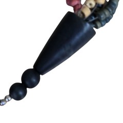 Vintage Multi Strand Beaded Necklace Signed Casual Corner Boho Tribal Wood Beads