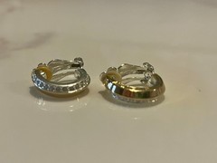 Givenchy Vintage Crystal Hoop Earrings + COA