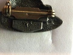 Birds and Blooms Pewter Lady’s Hat Pin/Brooch- Limited Edition .. Signed 2005