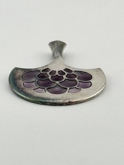 Vintage David Andersen Norway Sterling 925 Pendant W/ Purple Enamel