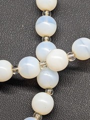 Vintage Opalite 10mm Bead Necklace 21″L Beautiful!