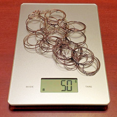 VTG 925 MWS Round Ring Link Necklace 32in Sterling Silver Solid Hoops 50g Estate