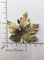 33023 Large Maple Leaf Jewelry Finding Brass Oxidized