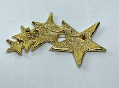 Casual Corner Celestial Stars Brooch 3″ Wide
