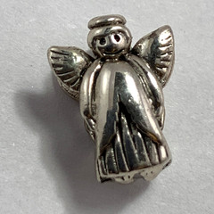 Two 925 Sterling Charm Beads 3-D Angel plus Guardian Angel to Protect and Guide