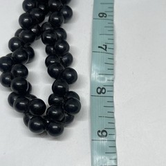 Art Deco Revial Black Beauty Resin Beaded Necklace Twisted Cluster MCM Vintage