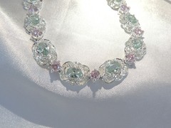 Sterling Silver 925 Mint Green Topaz Gemstone Tennis Bracelet 7.5″