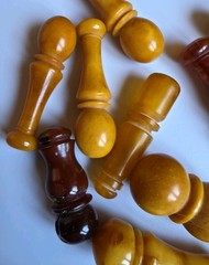 Islamic Prayer Bead Minaret Tasbih Natural Baltic Amber Molded 44g
