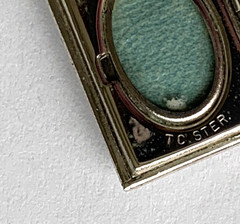 VTG Sterling Photo Book Charm Locket Boys Head on Front 2 Photo Slots Marked T C