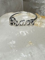 Peace ring word band size 5.50 sterling silver women girls