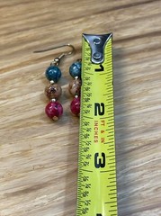 Vintage Beaded Dangle Drop Earrings Estate Jewelry Find KG JD