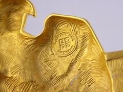 Vintage Givenchy Paris Large Goldtone Metal Bird Pin Macaw Parrot Brooch 3.25 In