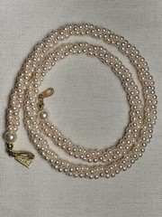 Vintage Marvella Faux Pearl Torsade Necklace – 16” Choker, 1950s-1970s