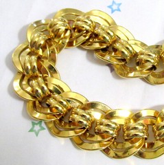VTG RUNWAY WEIGHTY GP 19″ NAPIER DOUBLE LINK CHAIN NECKLACE CLASSIC STATEMENT