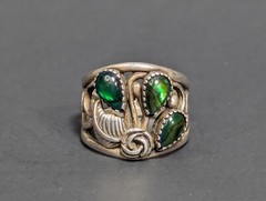 Vintage Wheeler Manufacturer Sterling Silver Abalone Ring Size 5.25