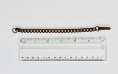 Vintage solid copper rolo chain link bracelet