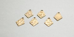1 Hole Brass Ox Hammered Pointed Teardrop Charms Drops (10) mtl393D
