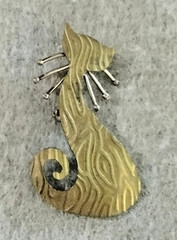 Handmade Brass Cat Brooch (171 – 2532)
