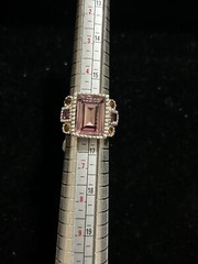 Vntg Cocktail Ring Band CZ Crystal Estate Jewelry Size 6.5 Original Price $40