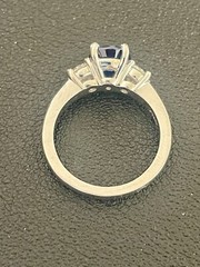 Gorgeous Platinum 1.65CT Sapphire And 0.66CTW Diamond Ring. Size 6 (FL429
