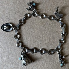 Vintage Maisel’s Nickel Silver Western Charm Bracelet – Fred Harvey Era