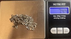 VTG 925 Sterling Silver Square S Hallmarked Elongated Curb Chain Necklace 7.44g