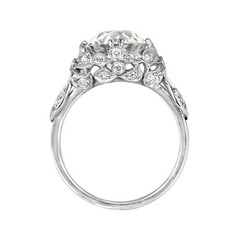 3.50Ct Art Deco Style Lab Created Diamond Anniversary 14K White Gold Finish Ring