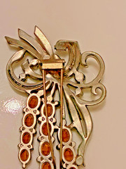 vintage large attributed Coro,reja,jomaz or ? fur pin clip. unsigned