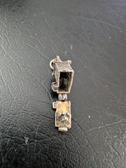 Vintage 3D Church Bride Groom Inside Charm it opens Wedding Sterling Mechanical